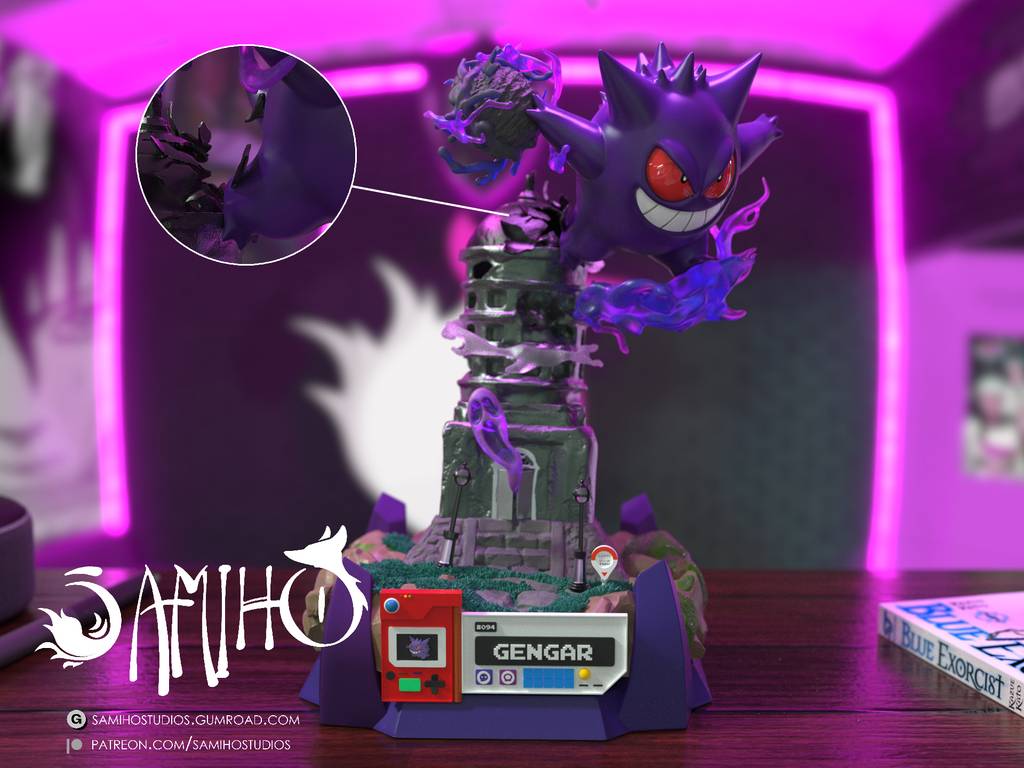 P站图纸印象馆 Samiho 精灵宝可梦 耿鬼 Samiho 精灵宝可梦 耿鬼