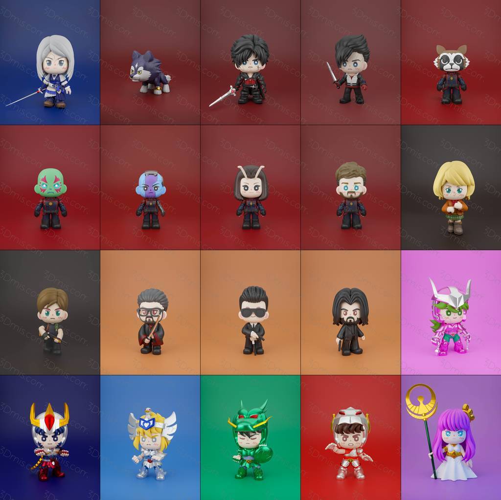 P站图纸印象馆 OBJ格式迷你人物合集 OBJ格式迷你人物合集