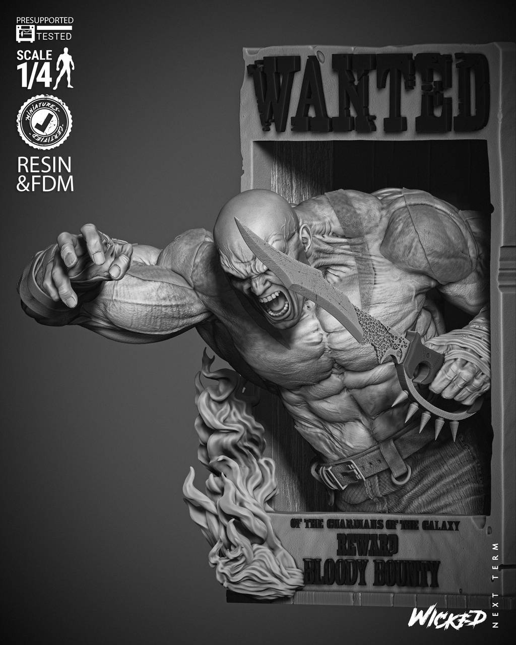 P站图纸印象馆 3DWicked 漫威 毁灭者德拉克斯 3DWicked 漫威 毁灭者德拉克斯