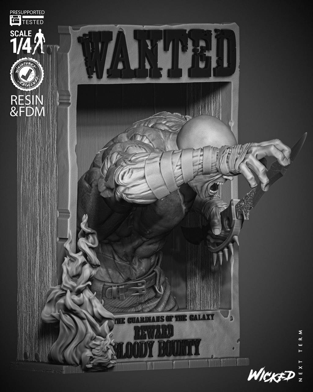 P站图纸印象馆 3DWicked 漫威 毁灭者德拉克斯 3DWicked 漫威 毁灭者德拉克斯