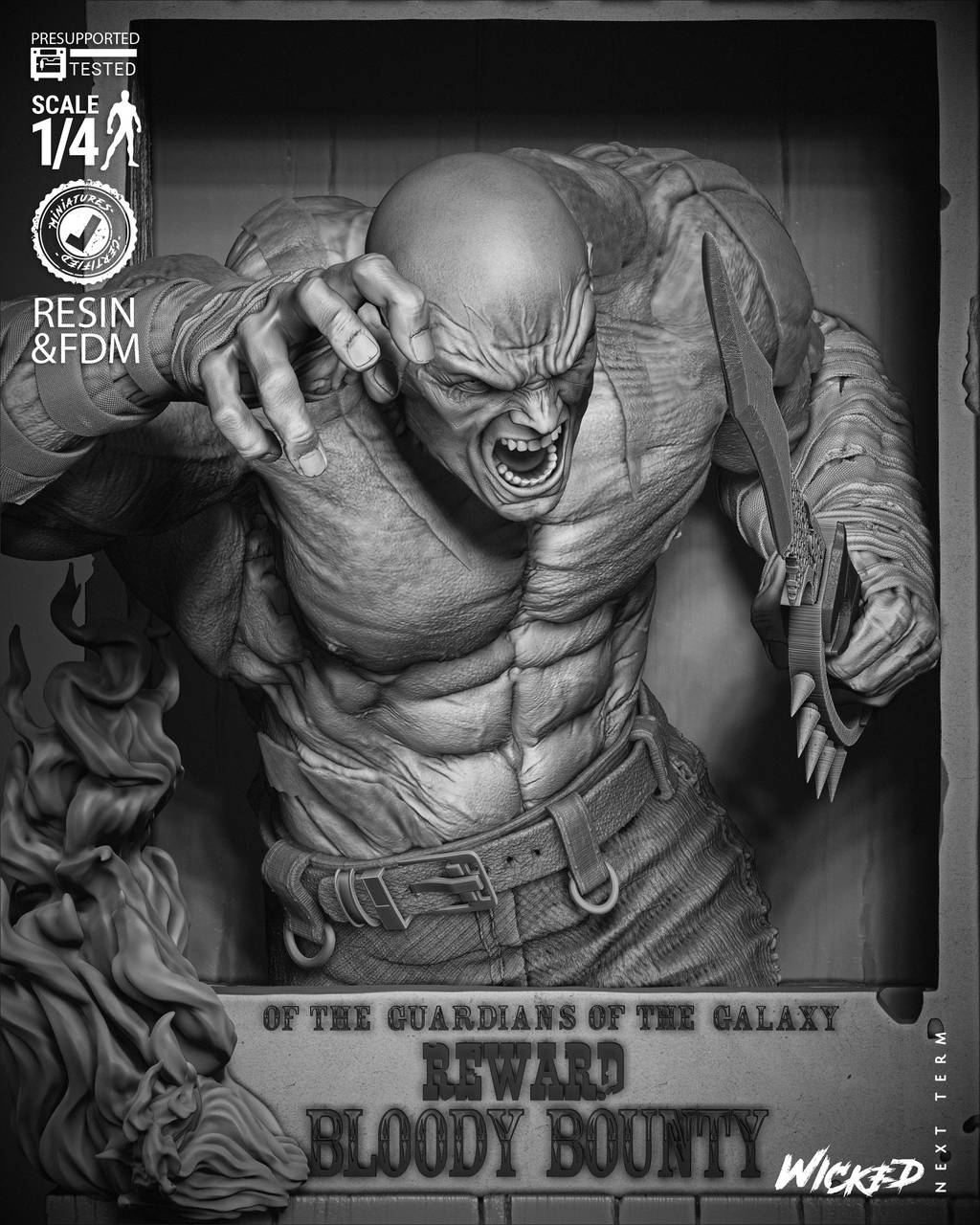 P站图纸印象馆 3DWicked 漫威 毁灭者德拉克斯 3DWicked 漫威 毁灭者德拉克斯