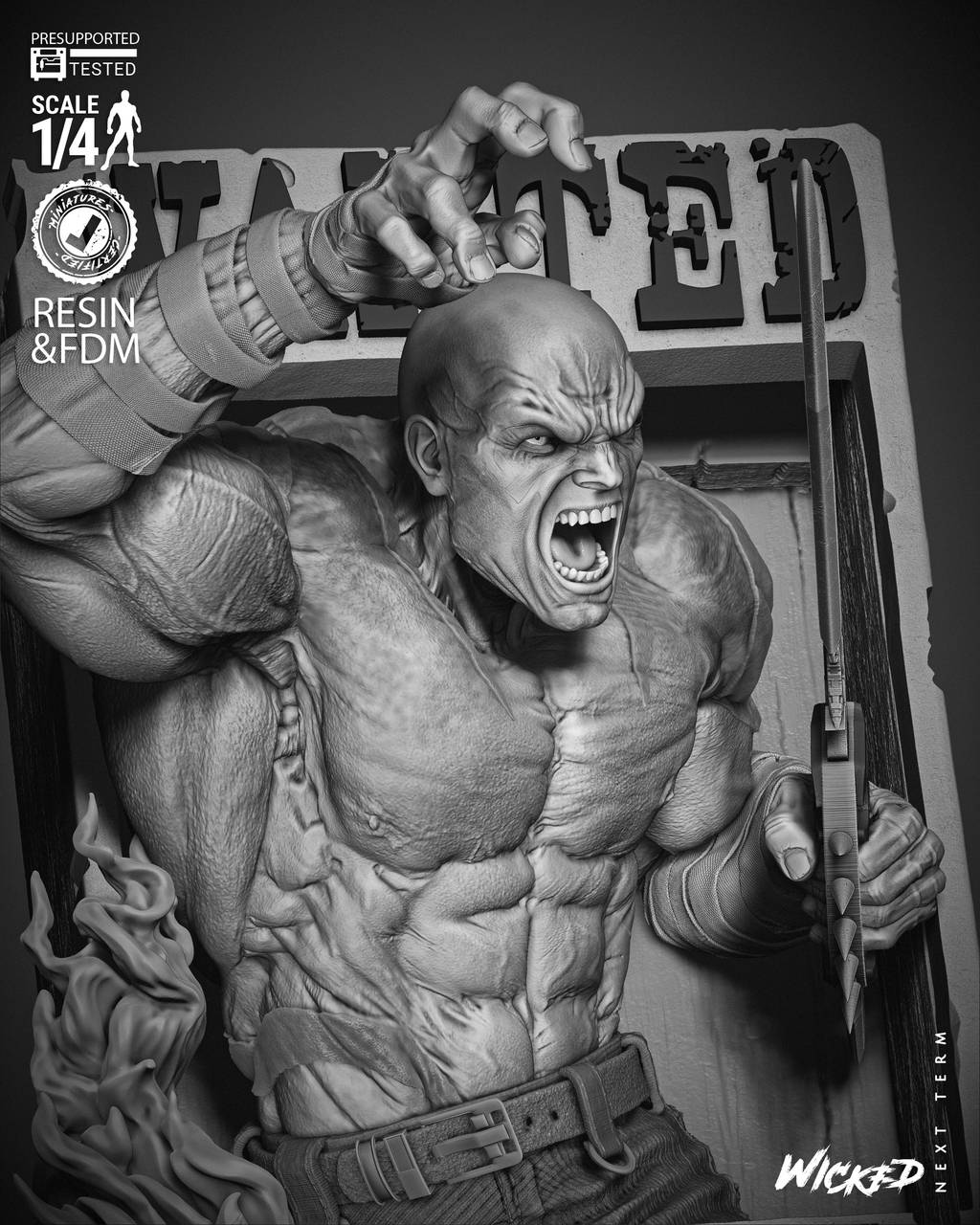 P站图纸印象馆 3DWicked 漫威 毁灭者德拉克斯 3DWicked 漫威 毁灭者德拉克斯