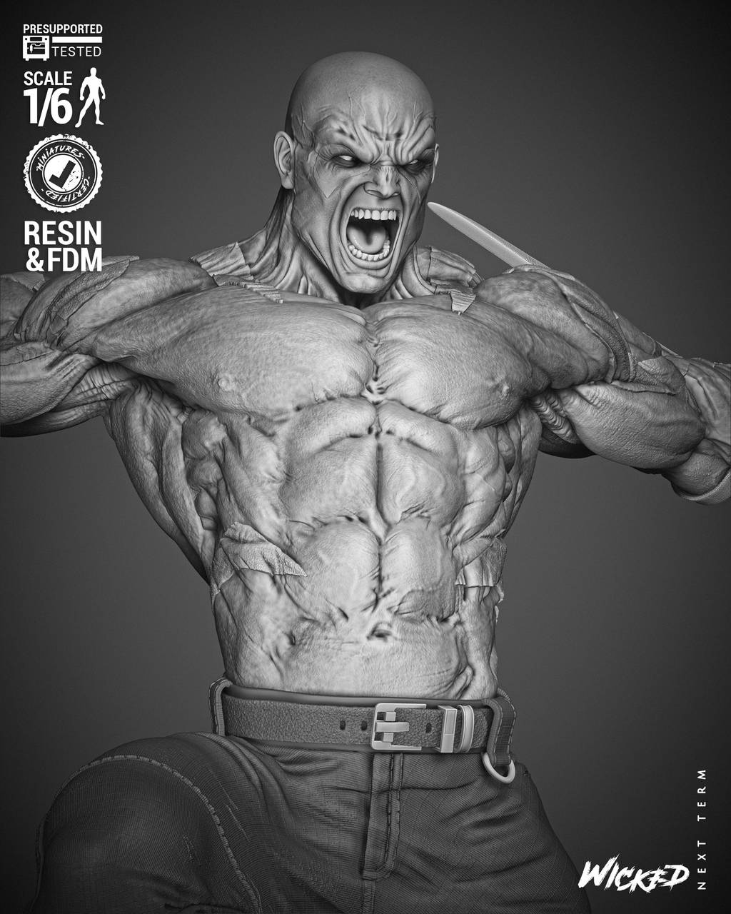 P站图纸印象馆 3DWicked 漫威 毁灭者德拉克斯 3DWicked 漫威 毁灭者德拉克斯