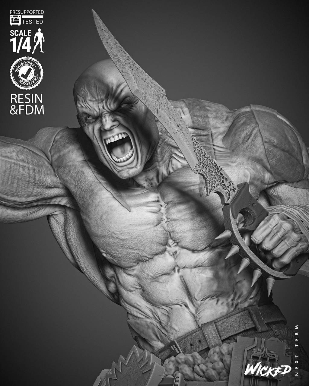 P站图纸印象馆 3DWicked 漫威 毁灭者德拉克斯 3DWicked 漫威 毁灭者德拉克斯