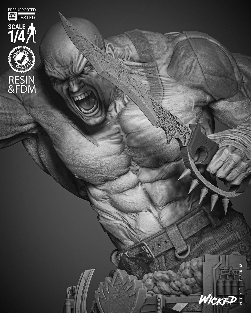 P站图纸印象馆 3DWicked 漫威 毁灭者德拉克斯 3DWicked 漫威 毁灭者德拉克斯