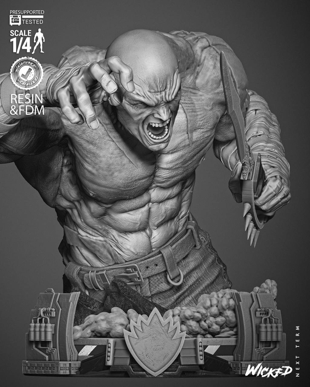 P站图纸印象馆 3DWicked 漫威 毁灭者德拉克斯 3DWicked 漫威 毁灭者德拉克斯