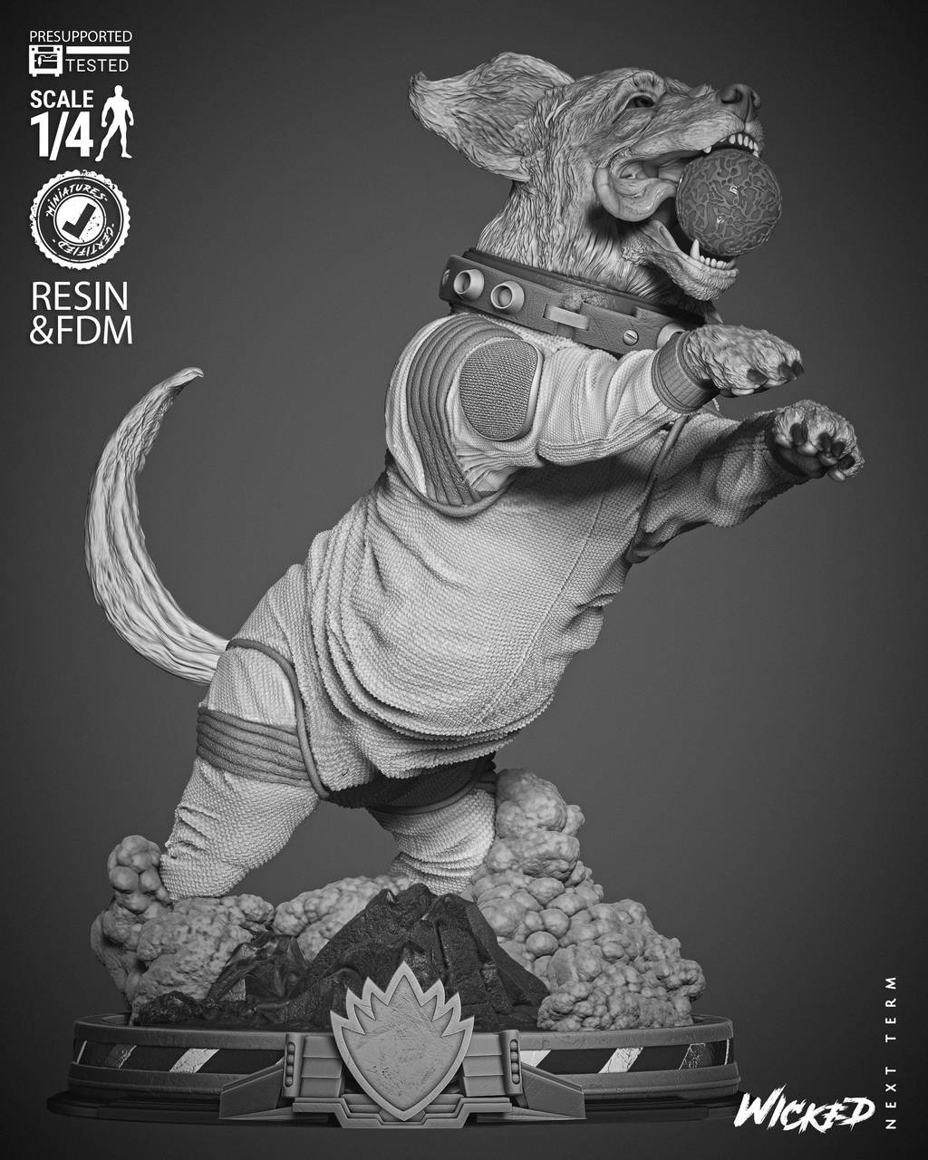 P站图纸印象馆 3DWicked 漫威 俄国太空狗科斯莫 3DWicked 漫威 俄国太空狗科斯莫