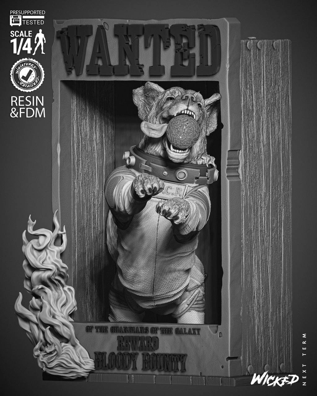 P站图纸印象馆 3DWicked 漫威 俄国太空狗科斯莫 3DWicked 漫威 俄国太空狗科斯莫