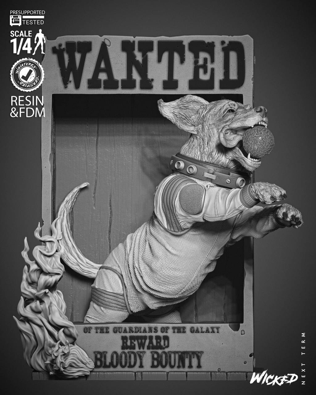 P站图纸印象馆 3DWicked 漫威 俄国太空狗科斯莫 3DWicked 漫威 俄国太空狗科斯莫