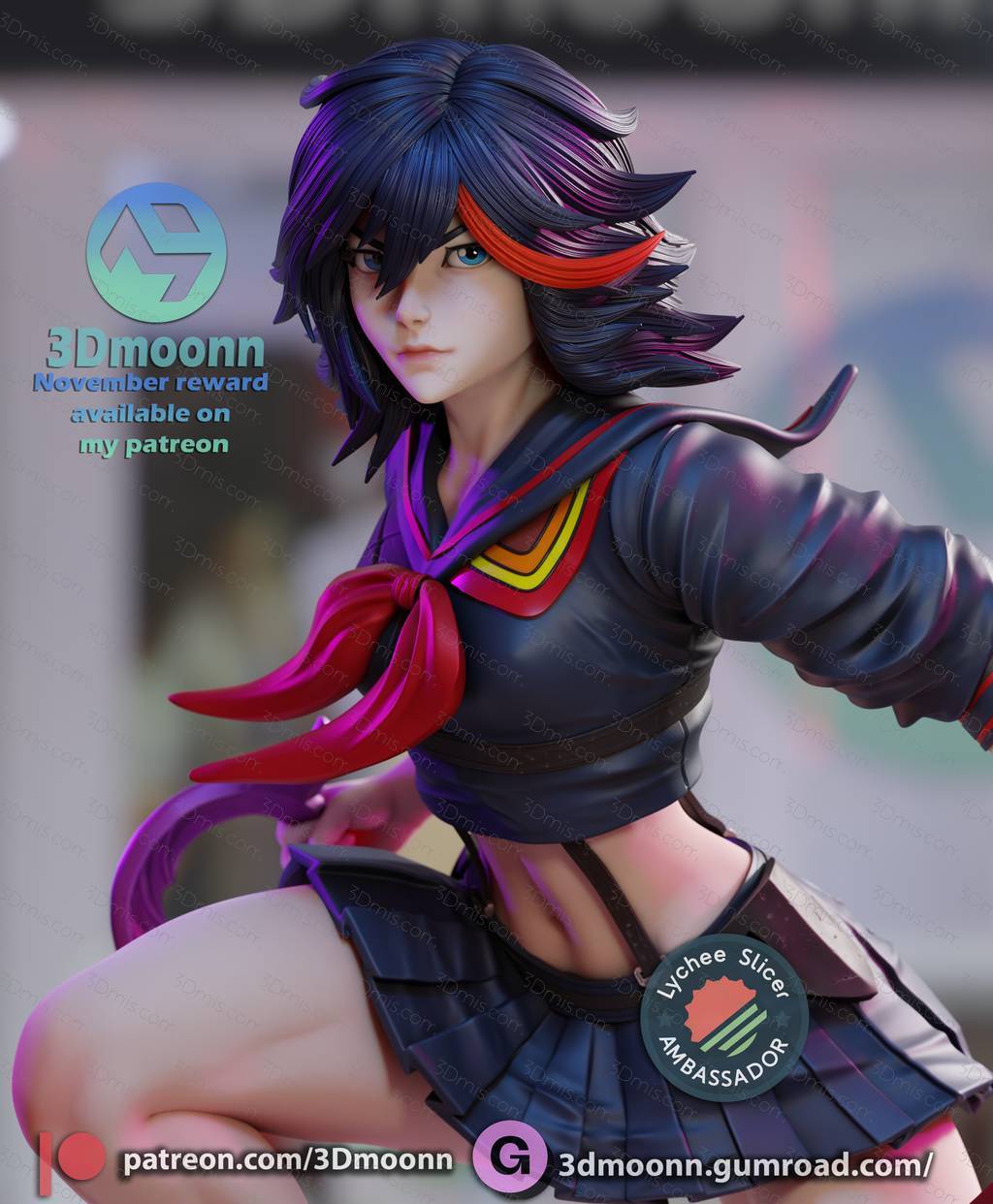 3Dmoonn 斩服少女 缠流子