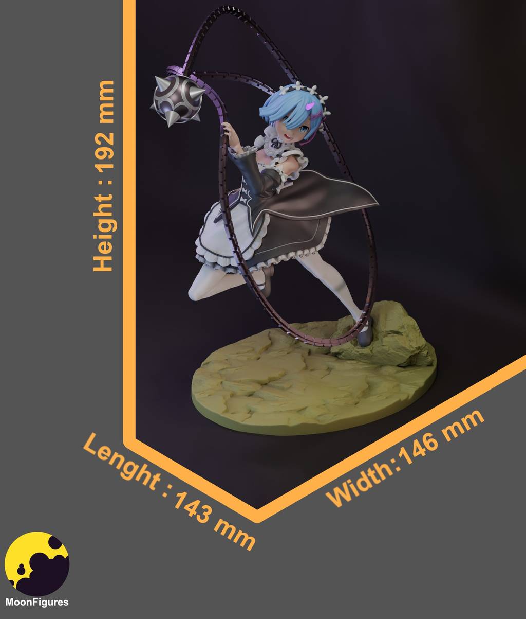 P站图纸印象馆 Moon Figures 从零开始的异世界生活 雷姆 Moon Figures 从零开始的异世界生活 雷姆