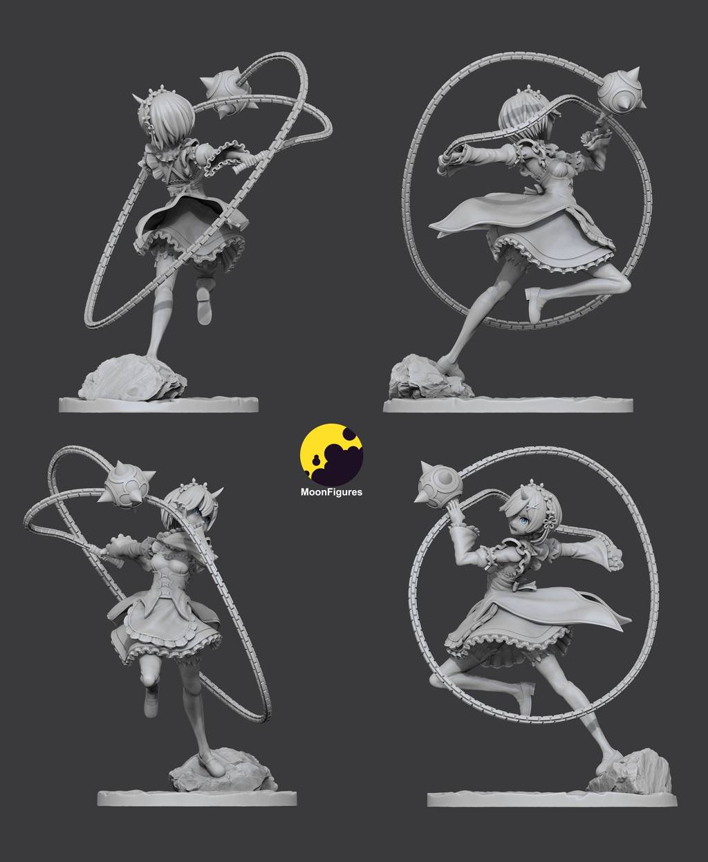 P站图纸印象馆 Moon Figures 从零开始的异世界生活 雷姆 Moon Figures 从零开始的异世界生活 雷姆