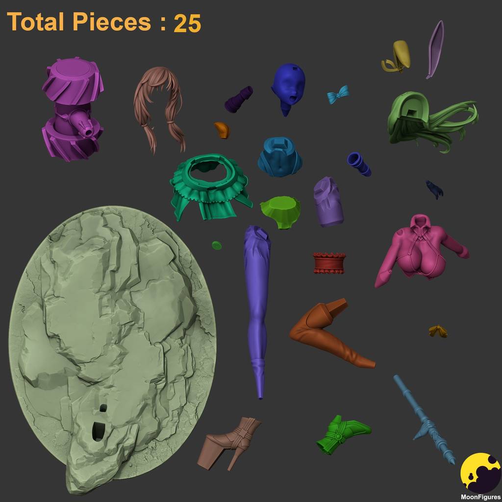 P站图纸印象馆 Moon Figures 平凡职业造就世界最强 希娅·哈乌利亚 Moon Figures 平凡职业造就世界最强 希娅·哈乌利亚