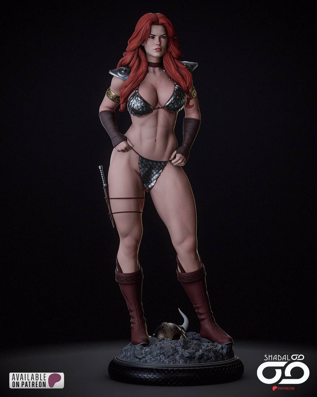 P站图纸印象馆 Shadaloo Studios 漫威 红发索尼娅 Shadaloo Studios 漫威 红发索尼娅