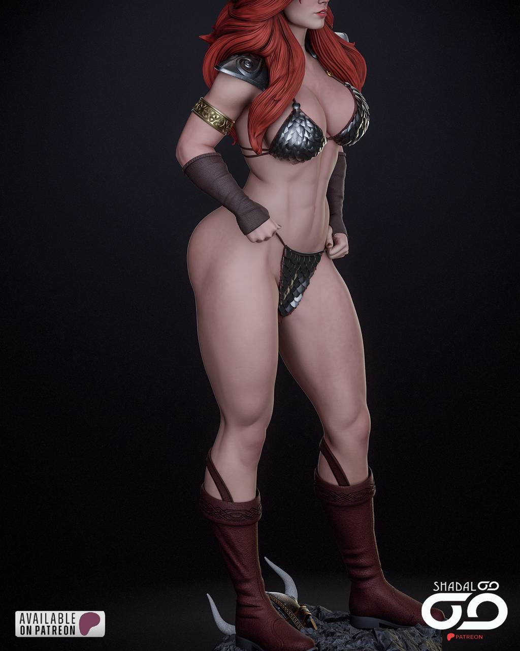 P站图纸印象馆 Shadaloo Studios 漫威 红发索尼娅 Shadaloo Studios 漫威 红发索尼娅