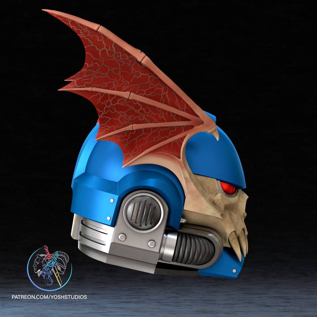 P站图纸印象馆 Yosh 星际战士铁血战士面具 Yosh 星际战士铁血战士面具