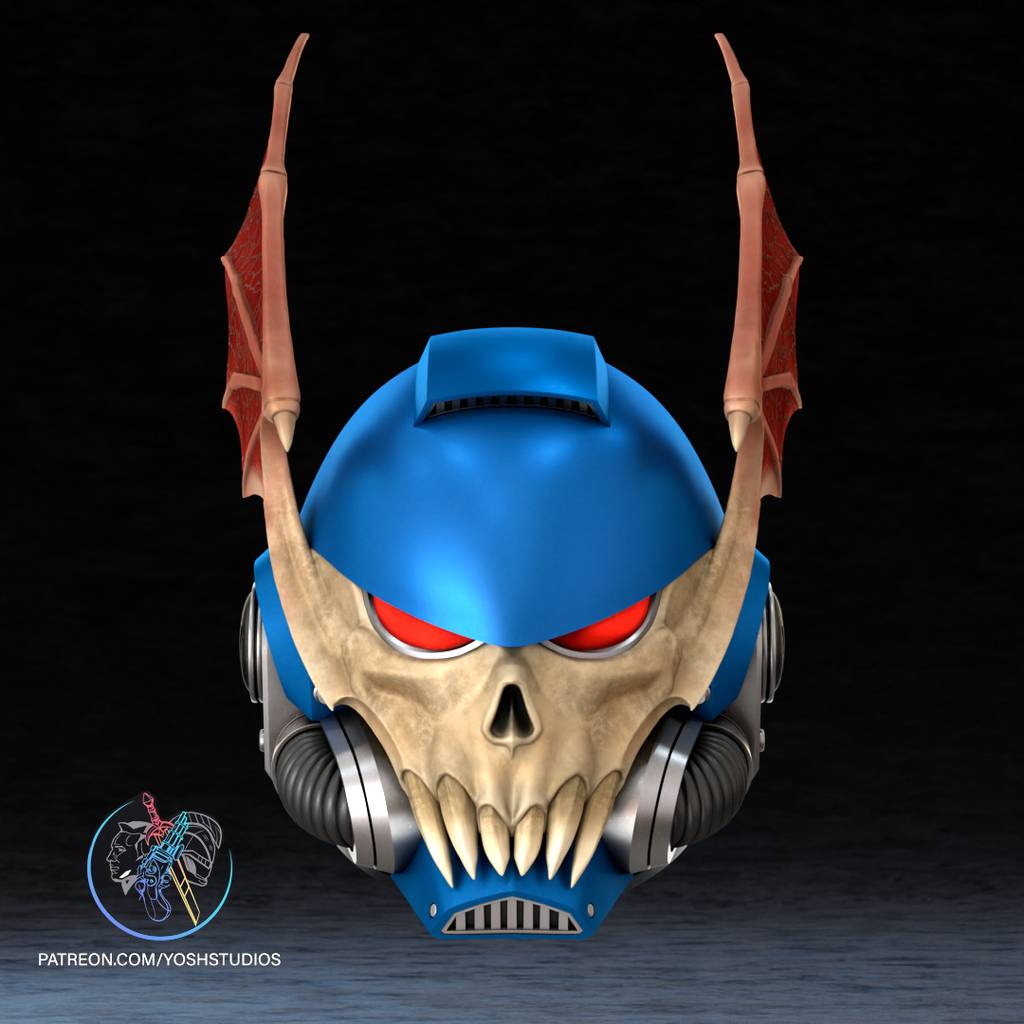 P站图纸印象馆 Yosh 星际战士铁血战士面具 Yosh 星际战士铁血战士面具