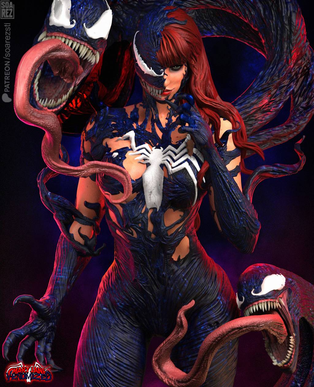 P站图纸印象馆 Soarez3D 漫威 玛丽·简·沃森 Soarez3D 漫威 玛丽·简·沃森