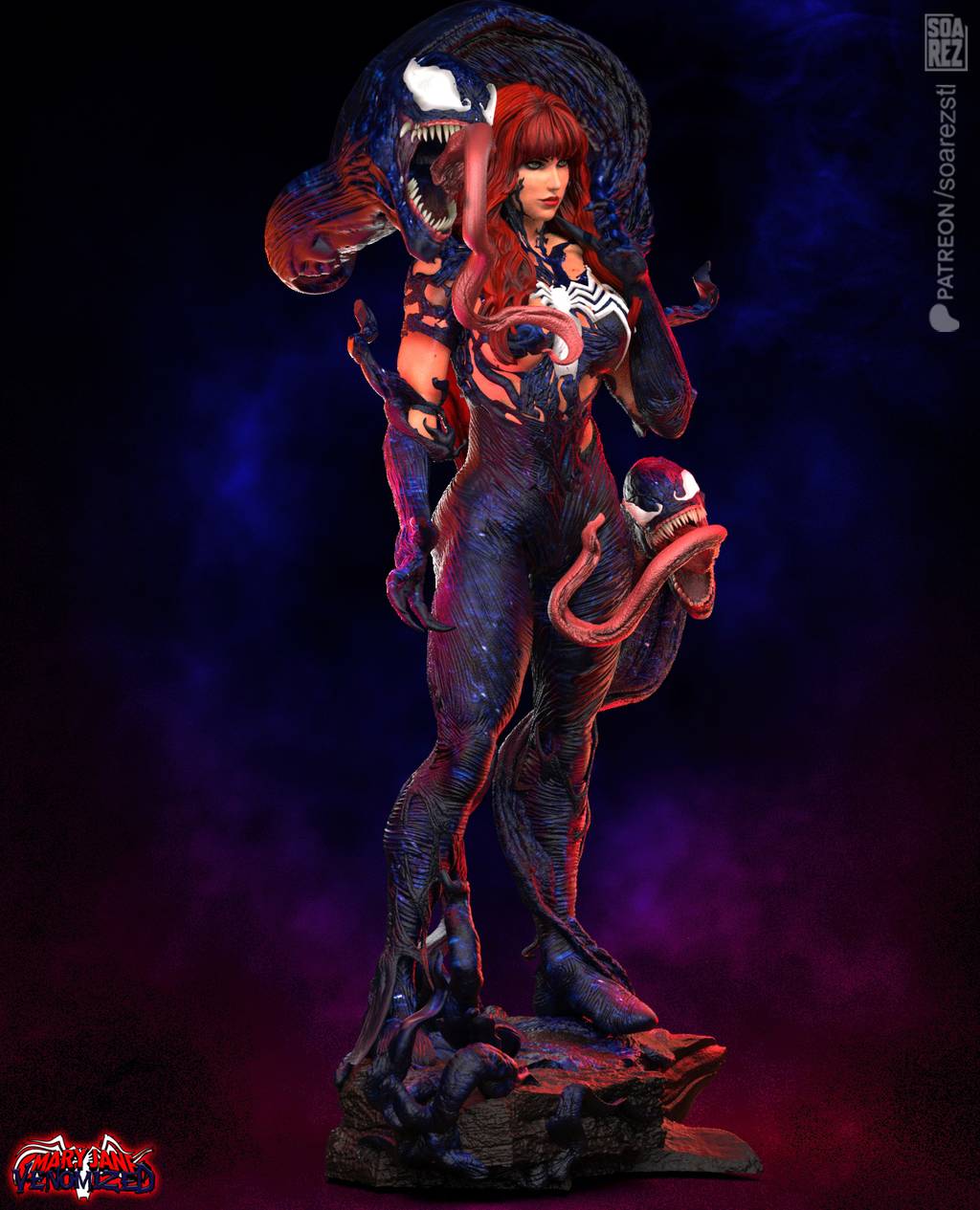 P站图纸印象馆 Soarez3D 漫威 玛丽·简·沃森 Soarez3D 漫威 玛丽·简·沃森