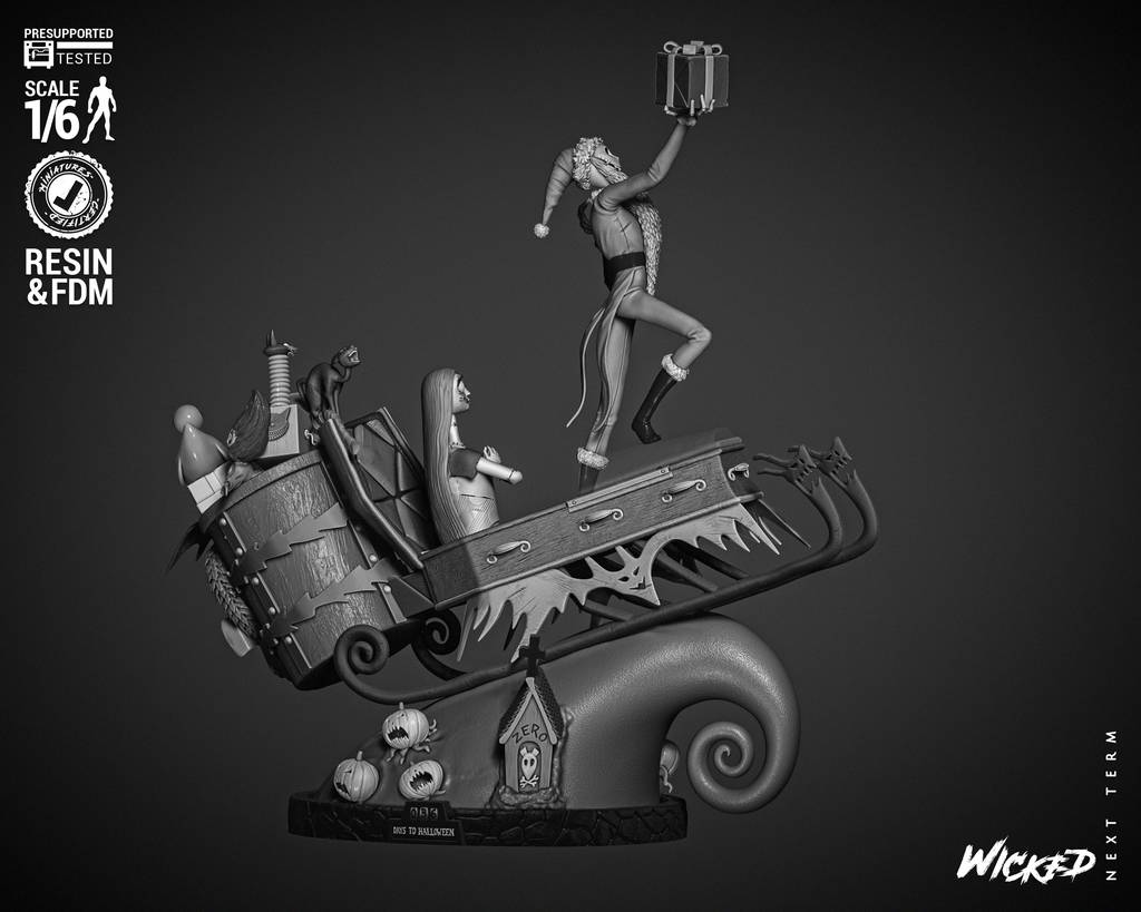 P站图纸印象馆 3DWicked 圣诞夜惊魂 杰克和莎莉 3DWicked 圣诞夜惊魂 杰克和莎莉