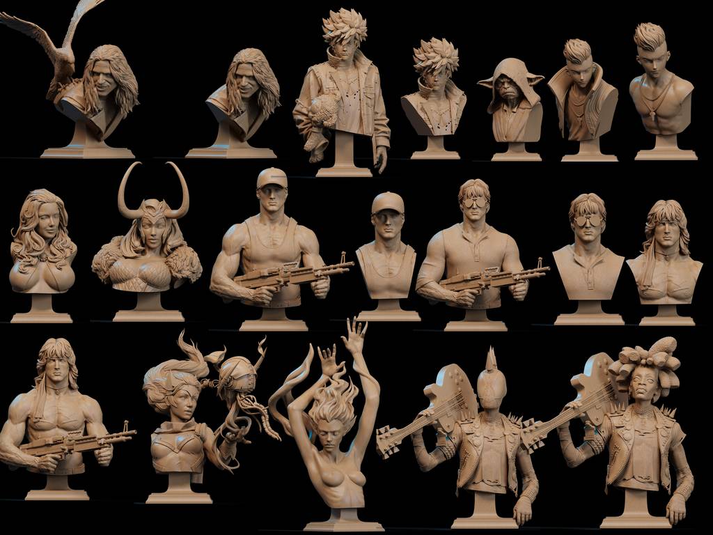 P站图纸印象馆 CA3D 24年11月半身像合集 CA3D 24年11月半身像合集