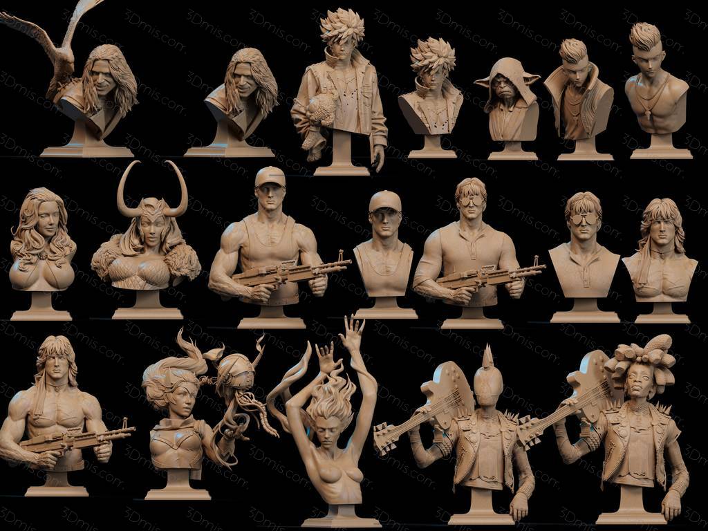 P站图纸印象馆 CA3D 24年11月半身像合集 CA3D 24年11月半身像合集