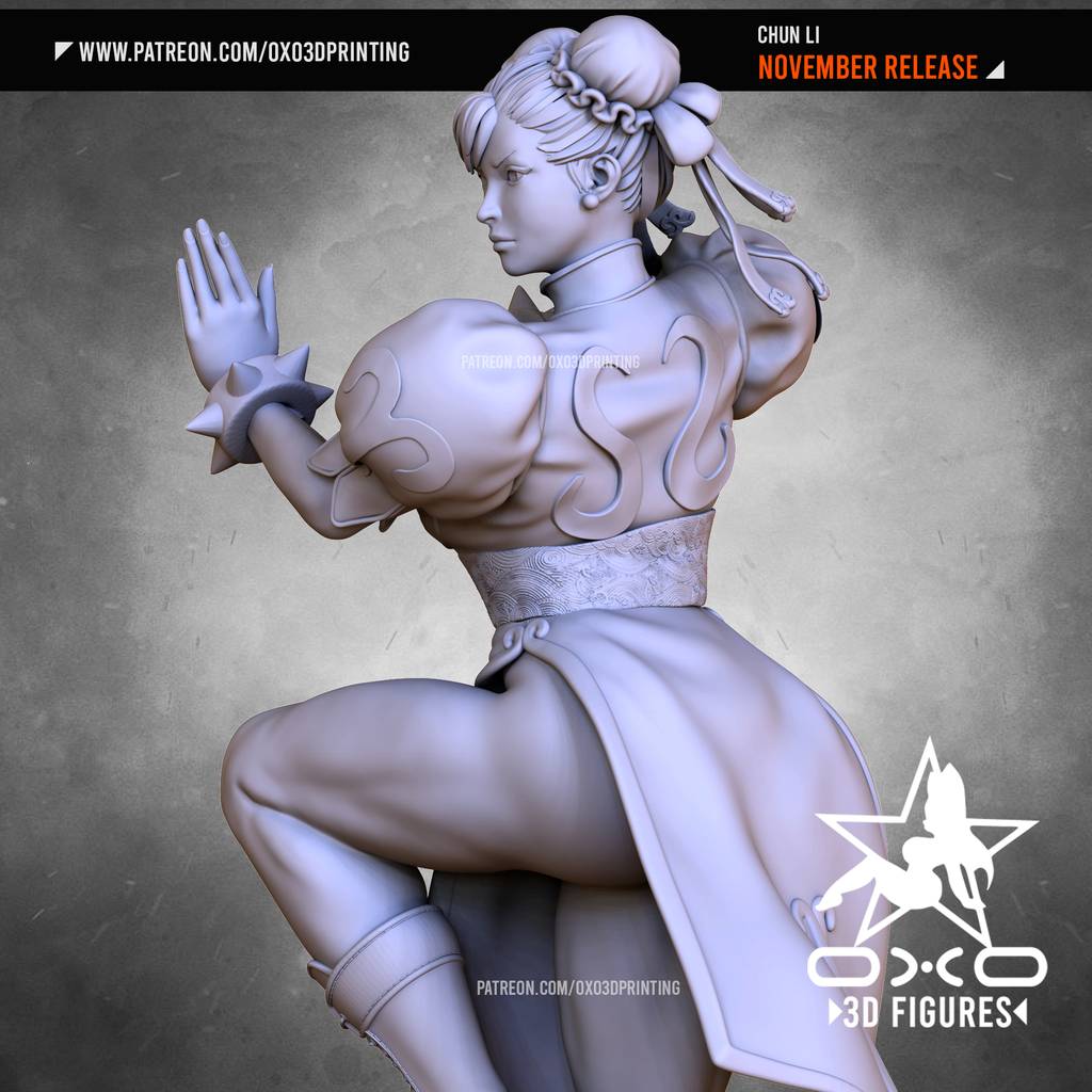 P站图纸印象馆 OXO3D 街头霸王 春丽 OXO3D 街头霸王 春丽