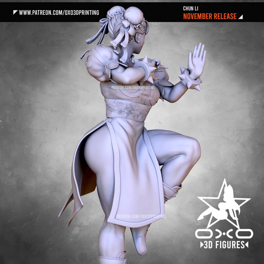 P站图纸印象馆 OXO3D 街头霸王 春丽 OXO3D 街头霸王 春丽