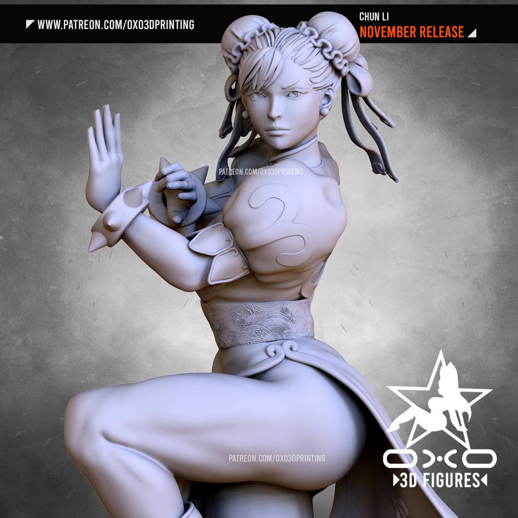 P站图纸印象馆 OXO3D 街头霸王 春丽 OXO3D 街头霸王 春丽