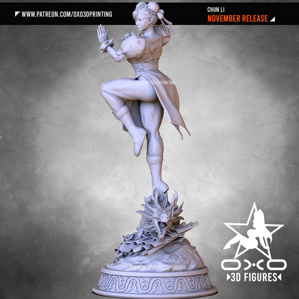 P站图纸印象馆 OXO3D 街头霸王 春丽 OXO3D 街头霸王 春丽