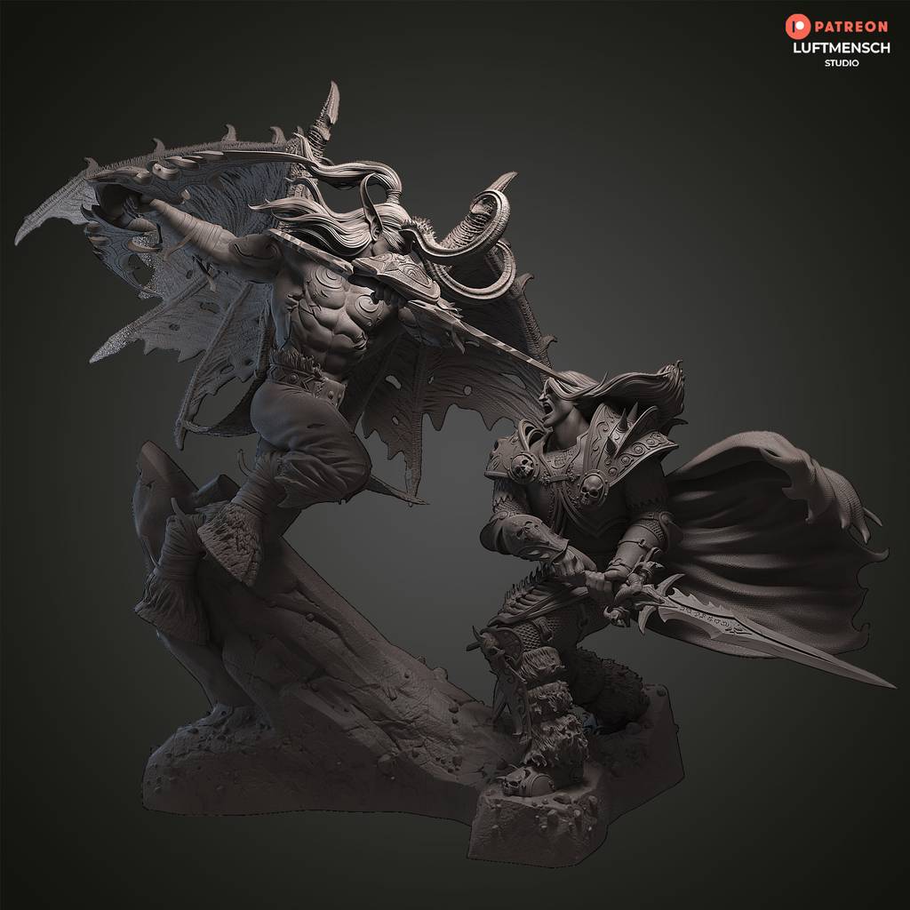 P站图纸印象馆 LuftMensch 魔兽世界 伊利丹·怒风 vs 阿尔萨斯 LuftMensch 魔兽世界 伊利丹·怒风 vs 阿尔萨斯