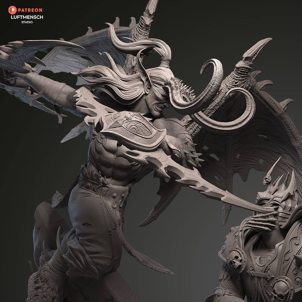 P站图纸印象馆 LuftMensch 魔兽世界 伊利丹·怒风 vs 阿尔萨斯 LuftMensch 魔兽世界 伊利丹·怒风 vs 阿尔萨斯