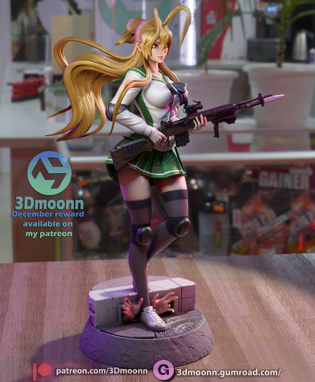 P站图纸印象馆 3Dmoonn 学园默示录 宫本丽 3Dmoonn 学园默示录 宫本丽