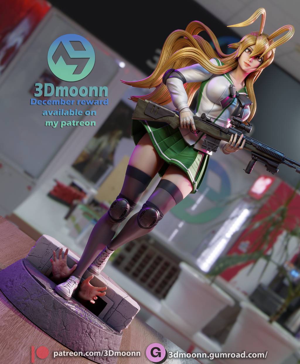 P站图纸印象馆 3Dmoonn 学园默示录 宫本丽 3Dmoonn 学园默示录 宫本丽