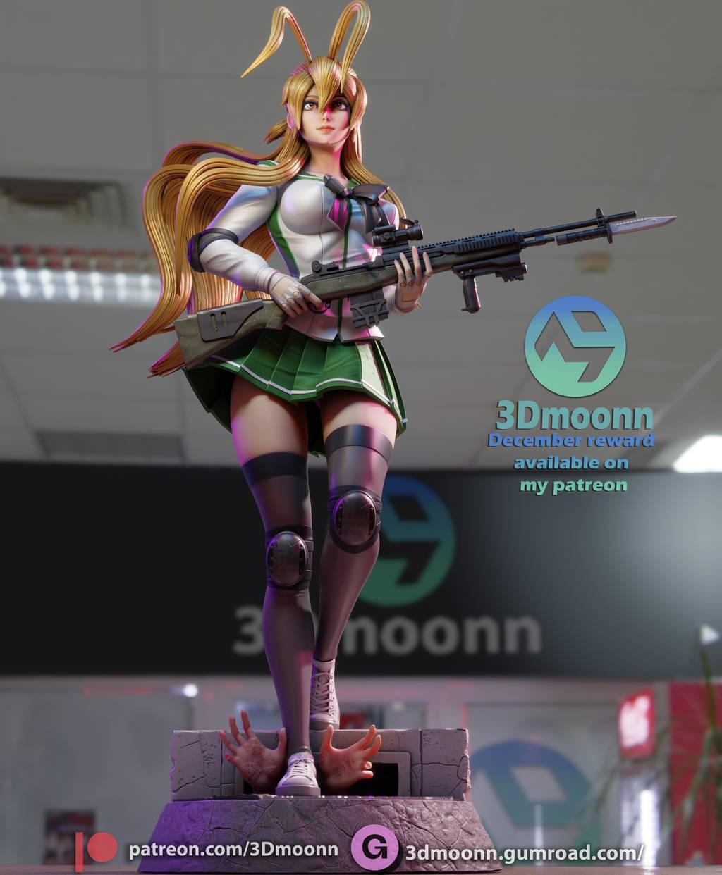 P站图纸印象馆 3Dmoonn 学园默示录 宫本丽 3Dmoonn 学园默示录 宫本丽