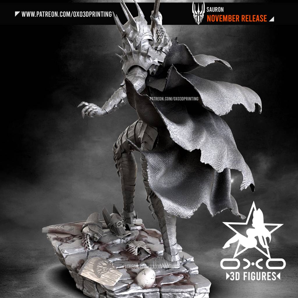 P站图纸印象馆 OXO3D 魔戒 魔王索伦 OXO3D 魔戒 魔王索伦
