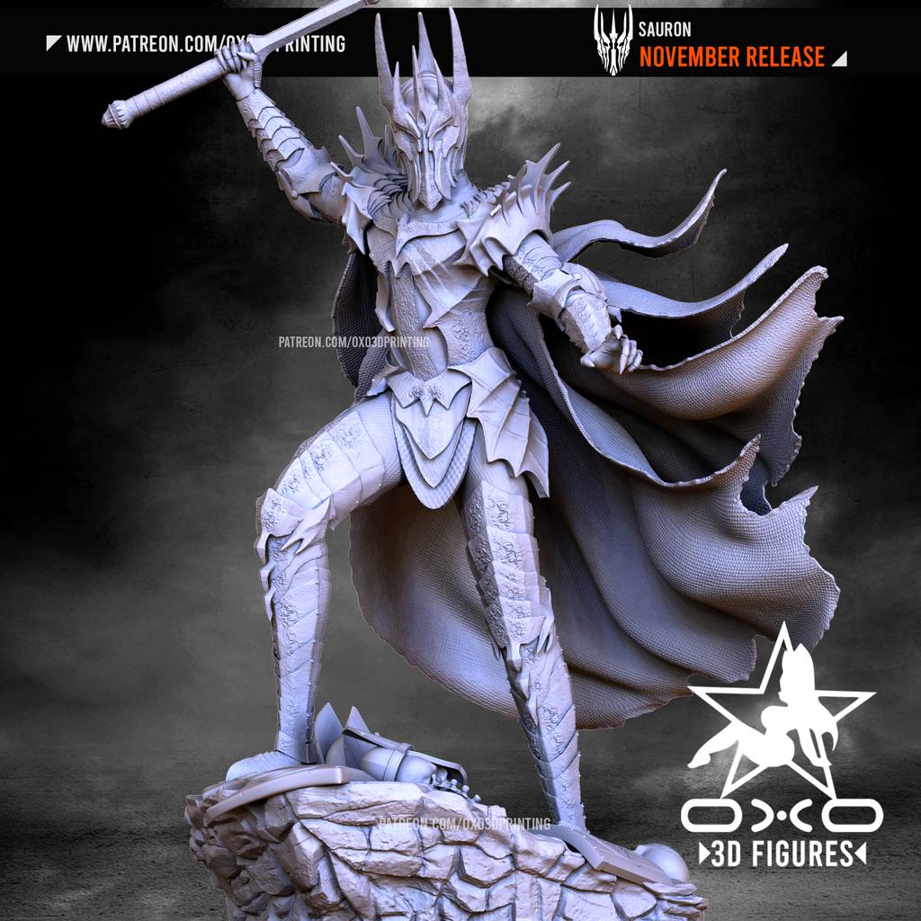 P站图纸印象馆 OXO3D 魔戒 魔王索伦 OXO3D 魔戒 魔王索伦