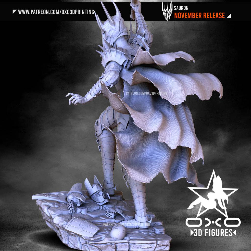 P站图纸印象馆 OXO3D 魔戒 魔王索伦 OXO3D 魔戒 魔王索伦