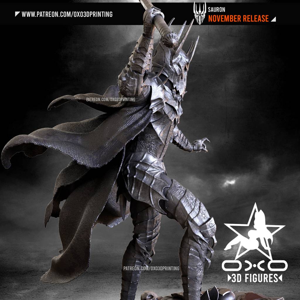 P站图纸印象馆 OXO3D 魔戒 魔王索伦 OXO3D 魔戒 魔王索伦