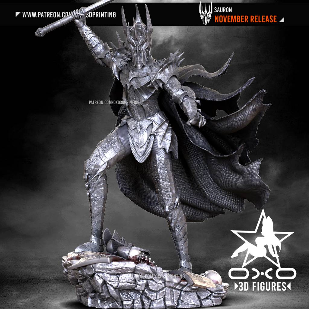 P站图纸印象馆 OXO3D 魔戒 魔王索伦 OXO3D 魔戒 魔王索伦