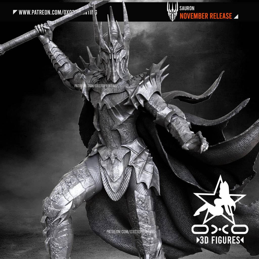 P站图纸印象馆 OXO3D 魔戒 魔王索伦 OXO3D 魔戒 魔王索伦
