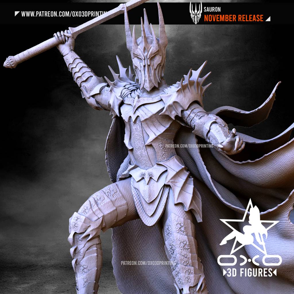 P站图纸印象馆 OXO3D 魔戒 魔王索伦 OXO3D 魔戒 魔王索伦