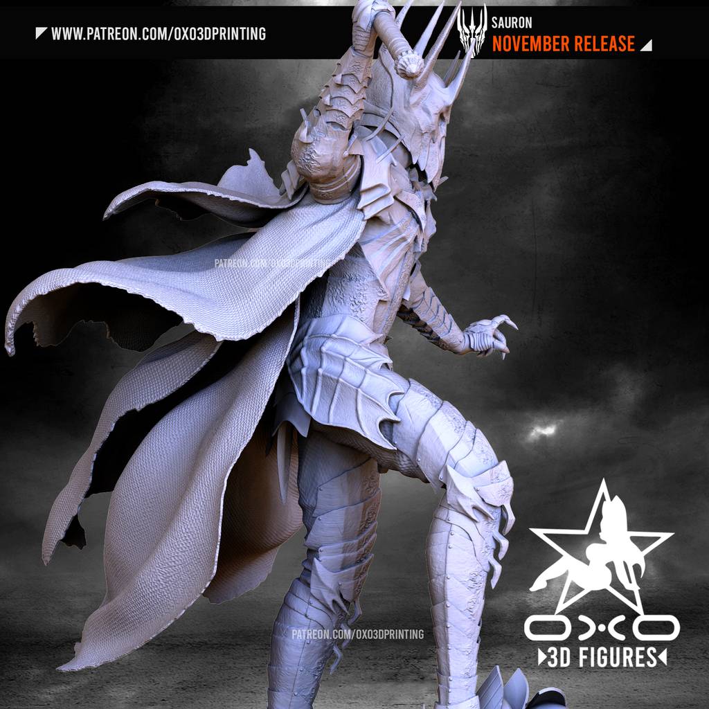 P站图纸印象馆 OXO3D 魔戒 魔王索伦 OXO3D 魔戒 魔王索伦