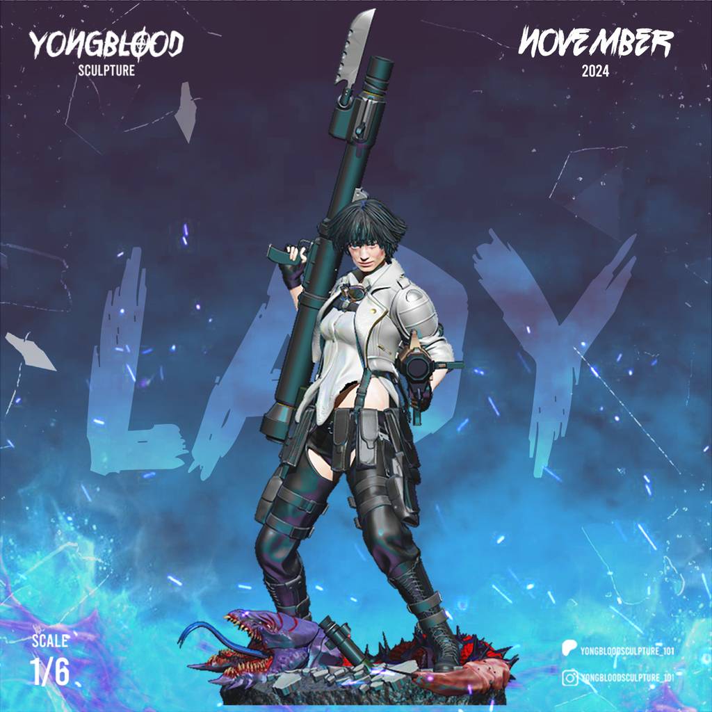 P站图纸印象馆 Yongblood Sculpture 鬼泣 蕾蒂 Yongblood Sculpture 鬼泣 蕾蒂