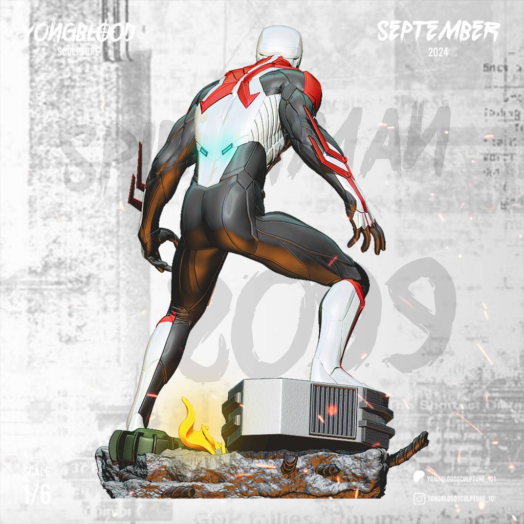 P站图纸印象馆 Yongblood Sculpture 漫威 蜘蛛侠2099 Yongblood Sculpture 漫威 蜘蛛侠2099