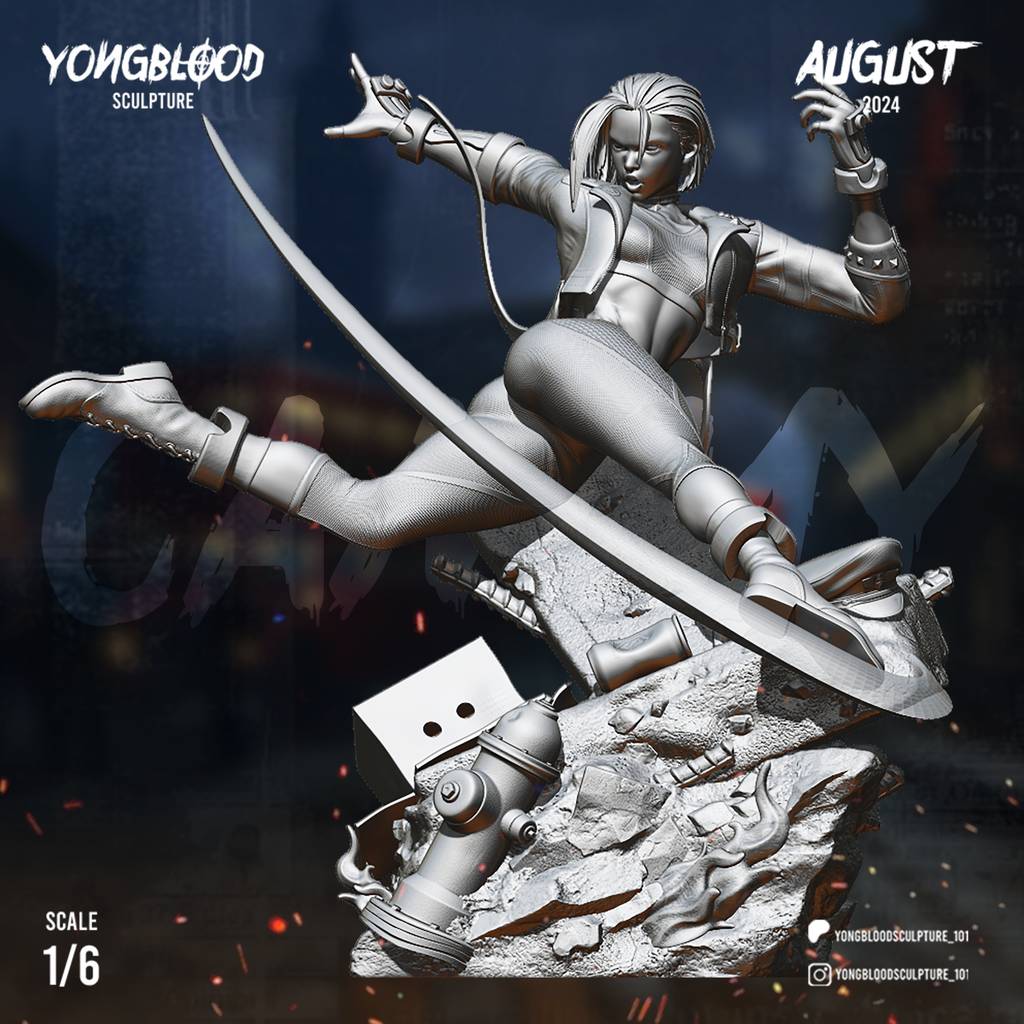 P站图纸印象馆 Yongblood Sculpture 街头霸王 嘉米 Yongblood Sculpture 街头霸王 嘉米