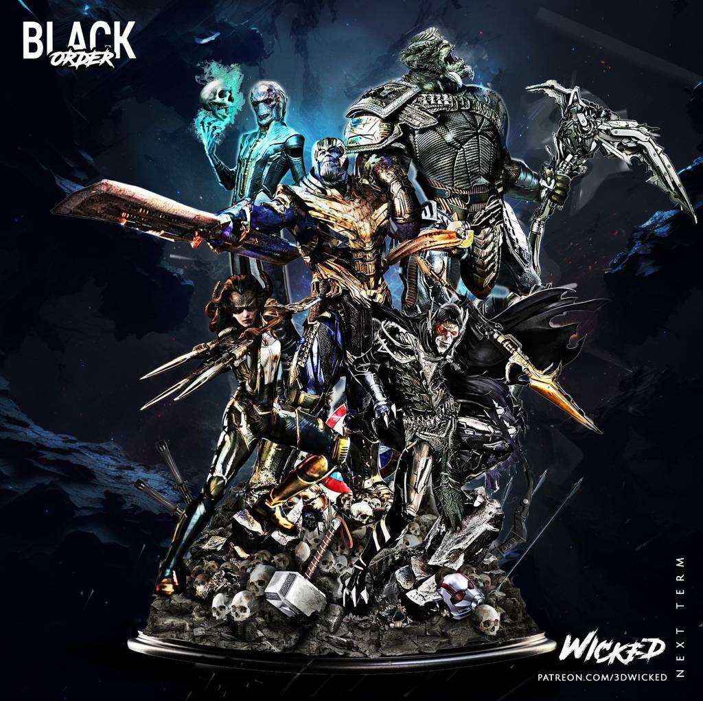 P站图纸印象馆 3DWicked 漫威 黑曜五将 3DWicked 漫威 黑曜五将