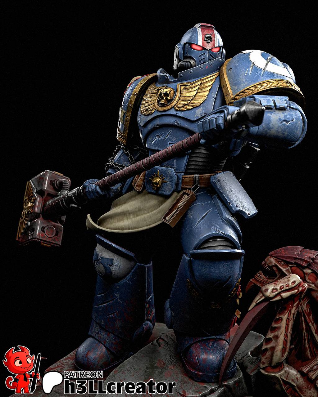 P站图纸印象馆 H3LL 战锤40K 星际战士 泰图斯 H3LL 战锤40K 星际战士 泰图斯