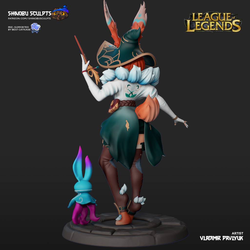 P站图纸印象馆 Shinobu Sculpts 英雄联盟 奥罗拉 Shinobu Sculpts 英雄联盟 奥罗拉