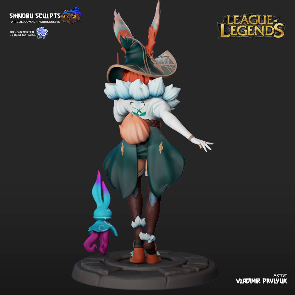 P站图纸印象馆 Shinobu Sculpts 英雄联盟 奥罗拉 Shinobu Sculpts 英雄联盟 奥罗拉
